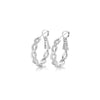 Wholesale S925 Sterling Silver Microinlaid Zircon Woven Twist Exaggerated Personality Minimalist Fashion Earring With Micropaved Treatment
