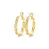 Wholesale S925 Sterling Silver Microinlaid Zircon Woven Twist Exaggerated Personality Minimalist Fashion Earring With Micropaved Treatment