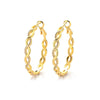 Wholesale S925 Sterling Silver Microinlaid Zircon Woven Twist Exaggerated Personality Minimalist Fashion Earring With Micropaved Treatment