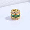 Wholesale S925 Sterling Silver Microinlaid Zirconia Round Barrel Beads Spacer Beads For Diy Bracelet Necklace Accessories