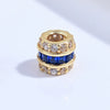 Wholesale S925 Sterling Silver Microinlaid Zirconia Round Barrel Beads Spacer Beads For Diy Bracelet Necklace Accessories