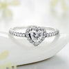 Wholesale S925 Sterling Silver Micropaved Heartshaped Ring For Women With Microinlay