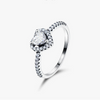 Wholesale S925 Sterling Silver Micropaved Heartshaped Ring For Women With Microinlay