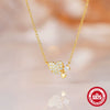 Wholesale S925 Sterling Silver Mini Love Necklace With Geometric Pattern And Electroplated O Chain For Women