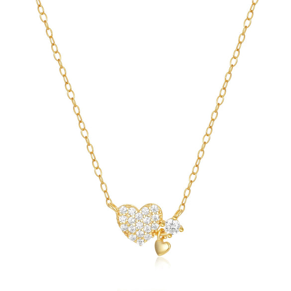 Wholesale S925 Sterling Silver Mini Love Necklace With Geometric Pattern And Electroplated O Chain For Women
