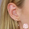 Wholesale S925 Sterling Silver Mini Piercing Thread Ear Studs With Distinctive Angel's Eye Design Electroplated For Women