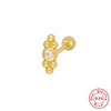 Wholesale S925 Sterling Silver Mini Piercing Thread Ear Studs With Distinctive Angel's Eye Design Electroplated For Women