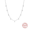 Wholesale S925 Sterling Silver Mini Round Stacked Wind Clavicle Chain With Animal Zodiac Pattern For Women Electroplated Necklace