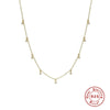Wholesale S925 Sterling Silver Mini Round Stacked Wind Clavicle Chain With Animal Zodiac Pattern For Women Electroplated Necklace