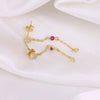 Wholesale S925 Sterling Silver Mini Zirconia Diamond Chain Earrings With Geometric Design And Electroplating