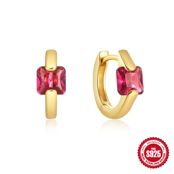 Wholesale S925 Sterling Silver Minimalist Elegant Design Electroplated Diamond Embedded Earrings For Women