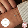 Wholesale S925 Sterling Silver Minimalist Fourclaw Diamond Bracelet With Geometric Pattern Electroplated For Women