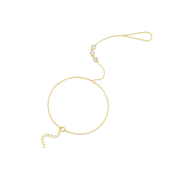 Wholesale S925 Sterling Silver Minimalist Geometric Diamond Zircon Bracelet For Women With Electroplating And Real Gold Plating