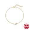 Wholesale S925 Sterling Silver Minimalist Geometric Infinite Cycle Lucky Love Diamond Bracelet With Electroplating Treatment