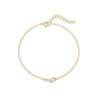 Wholesale S925 Sterling Silver Minimalist Geometric Infinite Cycle Lucky Love Diamond Bracelet With Electroplating Treatment