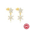 Wholesale S925 Sterling Silver Minimalist Geometric Planet Zirconium Stud Earrings With Water Drop High Grade Pearl Electroplated