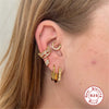 Wholesale S925 Sterling Silver Minimalist Geometric U Shaped Square Earrings With Electroplating