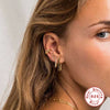 Wholesale S925 Sterling Silver Minimalist Geometric U Shaped Square Earrings With Electroplating