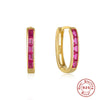 Wholesale S925 Sterling Silver Minimalist Geometric U Shaped Square Earrings With Electroplating