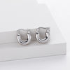Wholesale S925 Sterling Silver Minimalist Geometric Ushape Electroplated Women's Earrings