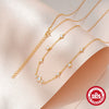 Wholesale S925 Sterling Silver Minimalist High End Necklace With 4 Claw Zircon Sugar Inlay And Geometric Pattern Electroplated Women's O Chain Clavicle Chain