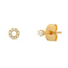 Wholesale S925 Sterling Silver Minimalist Initial Letter Stud Earrings With Electroplating For Women