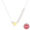 Wholesale S925 Sterling Silver Minimalist Ochain Neck Chain With Fivepointed Star Love Bow Pearl Clavicle Chain Electroplated For Women