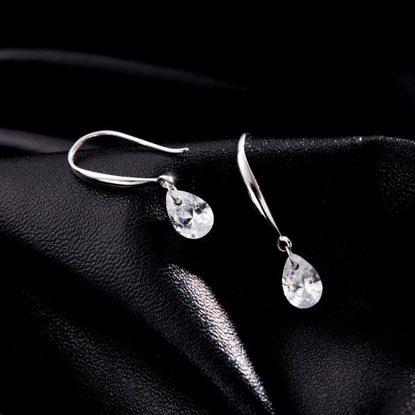 Wholesale S925 Sterling Silver Minimalist Water Drop Pendant Earrings With Electroplating For Women