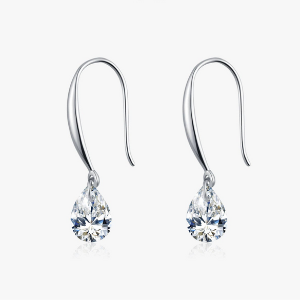 Wholesale S925 Sterling Silver Minimalist Water Drop Pendant Earrings With Electroplating For Women