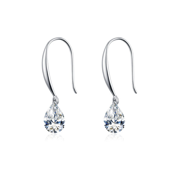 Wholesale S925 Sterling Silver Minimalist Water Drop Pendant Earrings With Electroplating For Women
