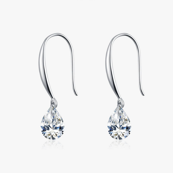 Wholesale S925 Sterling Silver Minimalist Water Drop Pendant Earrings With Electroplating For Women