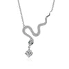 Wholesale S925 Sterling Silver Moissanite Animal Zodiac Snake Pendant Necklace Highend Jewelry Set With Diamonds