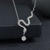 Wholesale S925 Sterling Silver Moissanite Animal Zodiac Snake Pendant Necklace Highend Jewelry Set With Diamonds