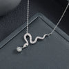 Wholesale S925 Sterling Silver Moissanite Animal Zodiac Snake Pendant Necklace Highend Jewelry Set With Diamonds