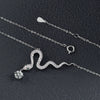 Wholesale S925 Sterling Silver Moissanite Animal Zodiac Snake Pendant Necklace Highend Jewelry Set With Diamonds