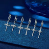 Wholesale S925 Sterling Silver Moissanite Cross Earrings With Infinite Symbol Fashion Simple Design Inlay Process For Women