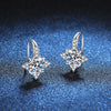 Wholesale S925 Sterling Silver Moissanite Earrings With Bow Pattern Light Luxury Elegant Design Ear Hook Style For Women