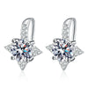 Wholesale S925 Sterling Silver Moissanite Earrings With Bow Pattern Light Luxury Elegant Design Ear Hook Style For Women