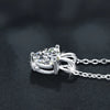 Wholesale S925 Sterling Silver Moissanite Heart Shape Pendant Necklace With Cross Chain Set With Diamonds Simple Light Luxury Style For Women