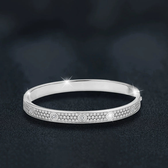 Wholesale S225 Sterling Silver Moissanite Star Fashion Geometric Diamond Set Bracelet