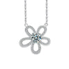 Wholesale S925 Sterling Silver Moissanite Sunflower Light Luxury Style Necklace