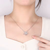 Wholesale S925 Sterling Silver Moissanite Sunflower Light Luxury Style Necklace
