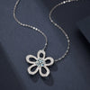 Wholesale S925 Sterling Silver Moissanite Sunflower Light Luxury Style Necklace