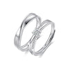 Wholesale S925 Sterling Silver Moissanite Ushaped Couple's Ring Set With Diamonds Fashion Style