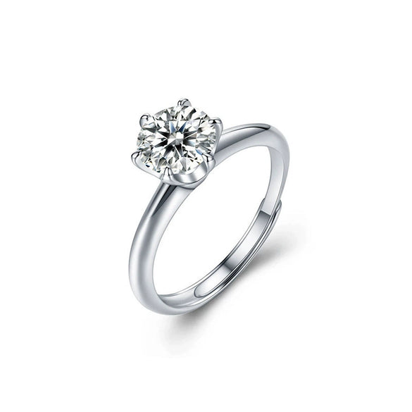 Wholesale S925 Sterling Silver Moissanite Ushaped Couple's Ring Set With Diamonds Fashion Style