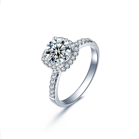 Wholesale S925 Sterling Silver Moissanite Ushaped Couple's Ring Set With Diamonds Fashion Style