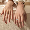 Wholesale S925 Sterling Silver Moissanite Ushaped Couple's Ring Set With Diamonds Fashion Style