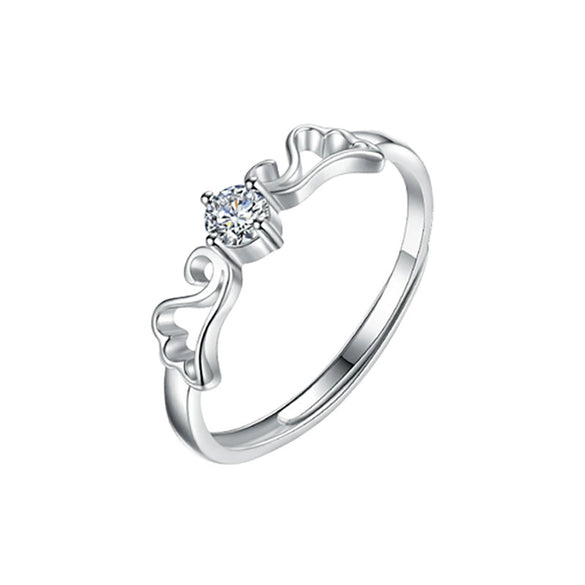Wholesale S925 Sterling Silver Moissanite Ushaped Couple's Ring Set With Diamonds Fashion Style