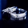 Wholesale S925 Sterling Silver Moissanite Ushaped Couple's Ring Set With Diamonds Fashion Style