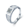 Wholesale S925 Sterling Silver Moissanite Ushaped Couple's Ring Set With Diamonds Fashion Style